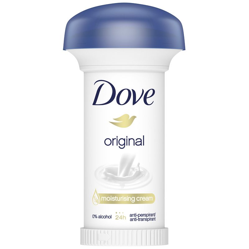 Dove Antiperspirant Stick Original, Protecție 24 Ore Fără Alcool, Hidratare Piele Normală, Format Solid, Fresh, 50 ml