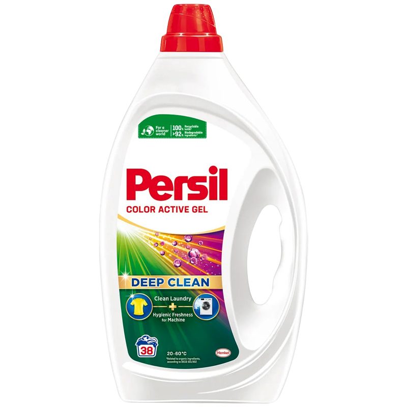 Persil Detergent Lichid Rufe, Tehnologie Deep Clean Active, Curatare in Profunzime, Parfum Fresh, Universal, 28 Spalari, 1.26 L