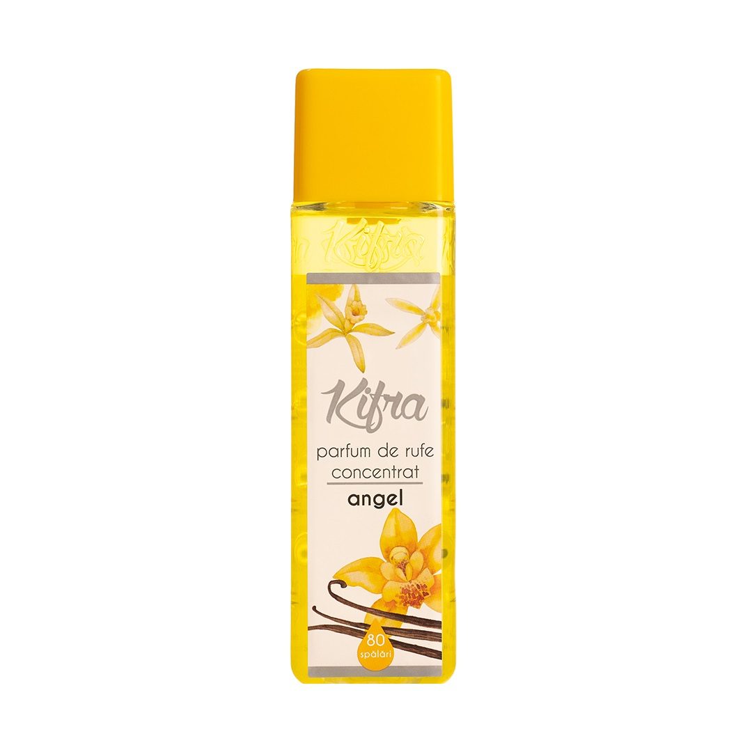 Kifra Parfum Rufe Concentrat Angel, Aromă Vanilie Delicată, Esență Lichidă pentru 80 Spălări, 200 ml