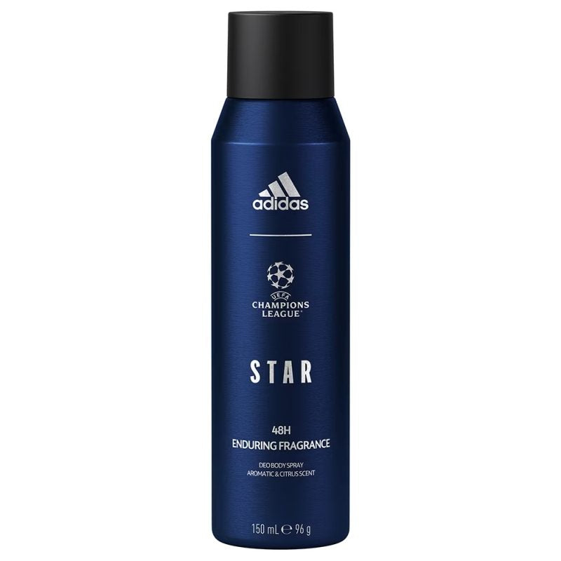 Adidas Deodorant Spray Barbati, Champions League Star, Protectie Antiperspiranta 48 Ore, Aroma Fresh, 150 ml