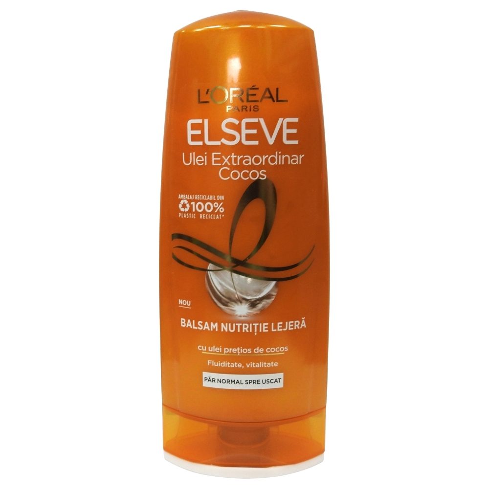 L'Oreal Paris Elseve Extraordinary Oil, Balsam Hidratant Și Reparator Cu Ulei De Cocos, Pentru Păr Normal Și Uscat, 200 ml
