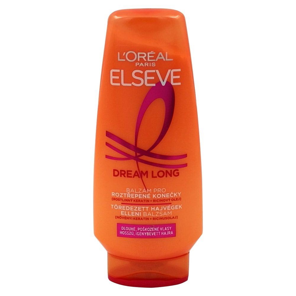 L'Oreal Elseve Dream Long Balsam Pentru Descurcare Instanta, Reparator Cu Keratina, Vitamine Si Ulei De Ricin, Par Lung Si Deteriorat, 200 ml