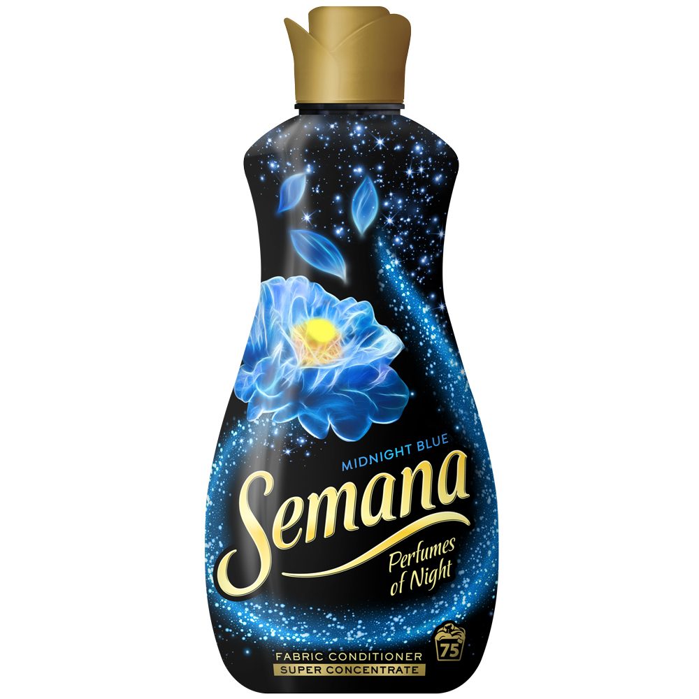 Semana Midnight Blue, Balsam pentru Rufe Concentrat, Tehnologie de Parfumare Premium, Parfum Floral Intens, 1.65 L, 66 Spalari