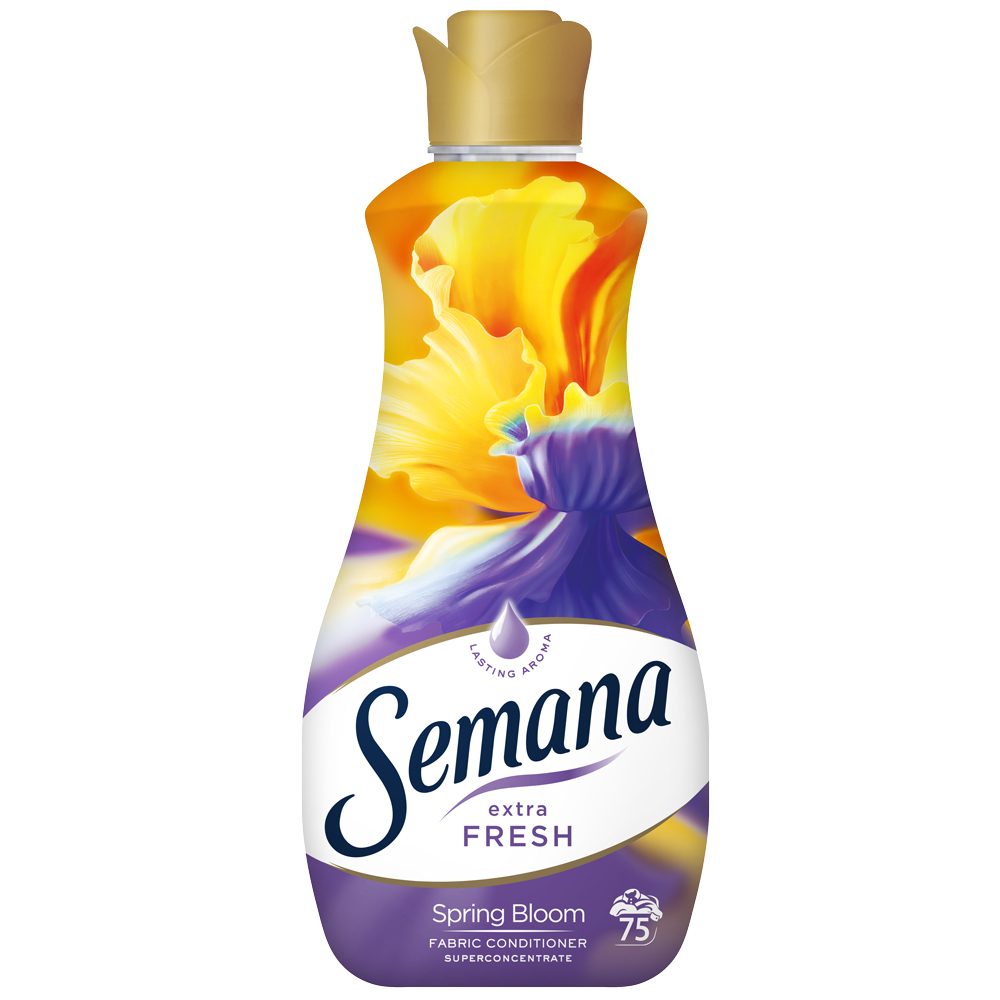 Semana Balsam pentru Rufe, Extra Fresh Spring Bloom, Parfum de Vanilie, Formula Concentrata, Lichid, 1.5 L, 75 Spalari