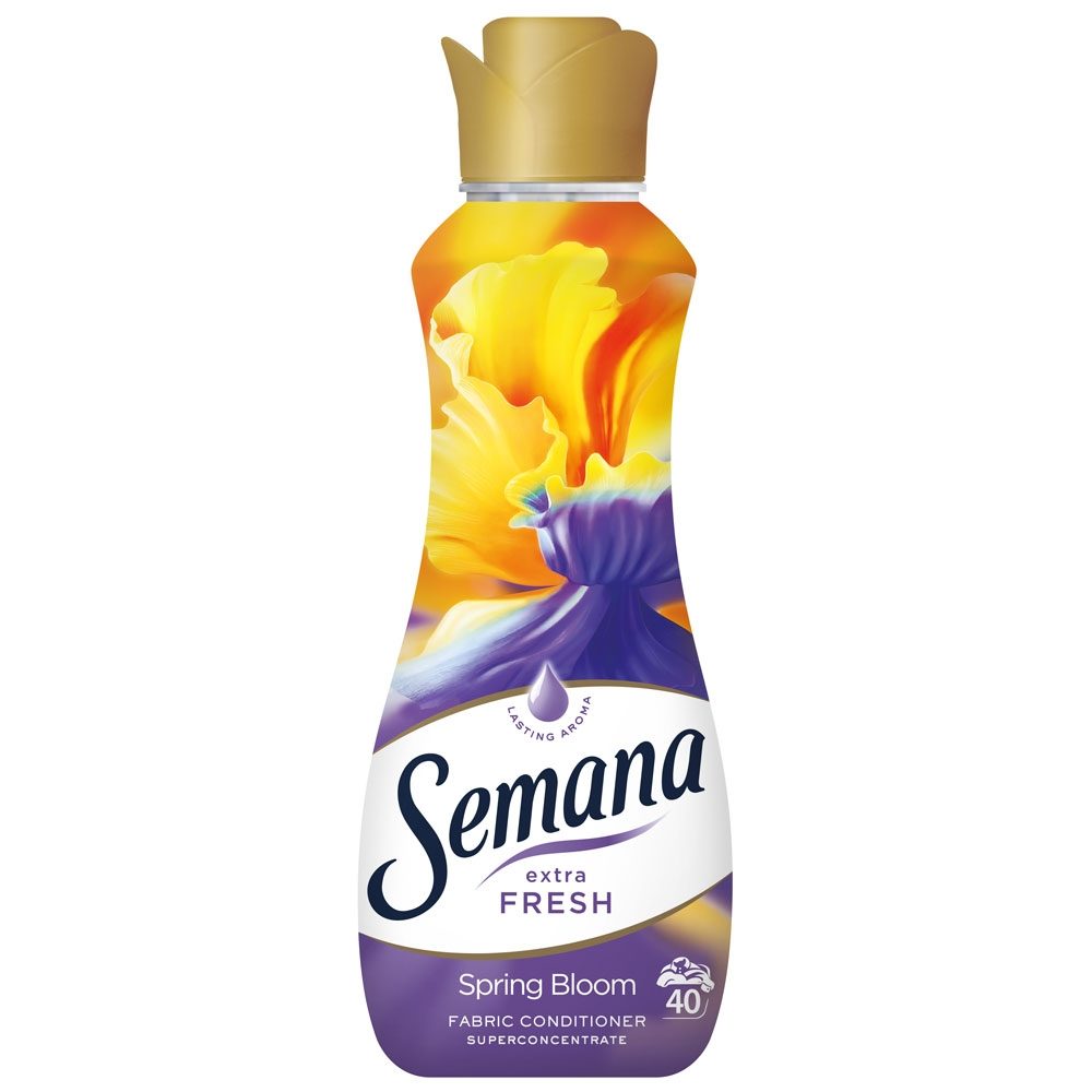 Semana Balsam pentru Rufe, Extra Fresh Spring Bloom cu Parfum de Iasomie, Efect de Catifelare si Protectie Tesaturi, Lichid, 800 ml, 40 Spalari