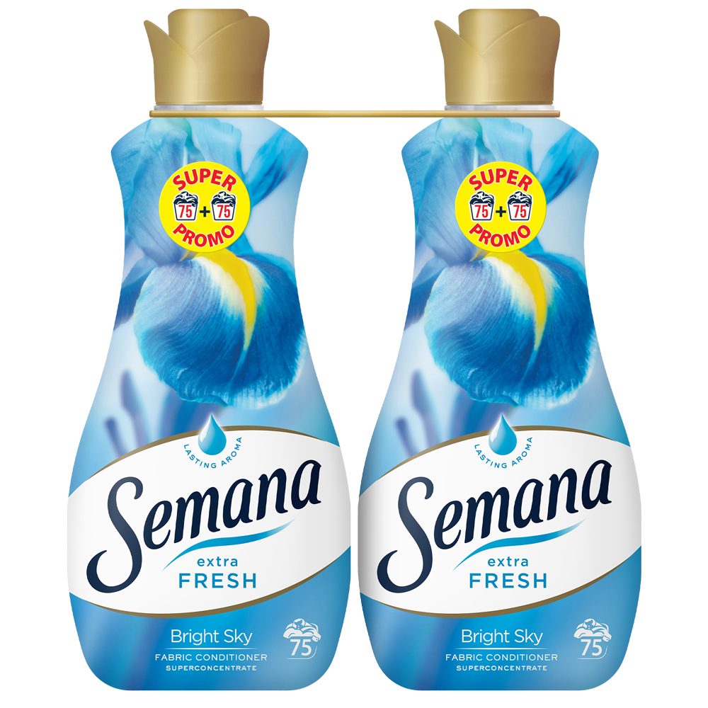 Semana Bright Sky Balsam de Rufe Concentrat, Tehnologie de Parfumare Fresh, Rezervă Economică, 5 L (2 x 2.5 L)