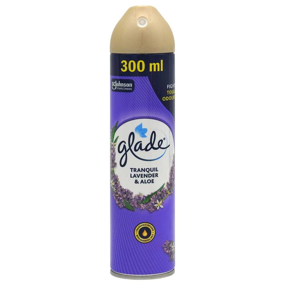 Glade Spray Odorizant De Cameră, Lavandă, Eliminator Mirosuri Neplăcute, Recipient Metalic, 300 ml