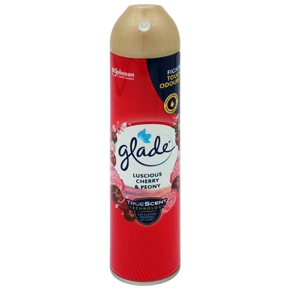 Glade Spray de Cameră, Odorizant Aerosol cu Parfum de Bujori și Cireșe, 300 ml