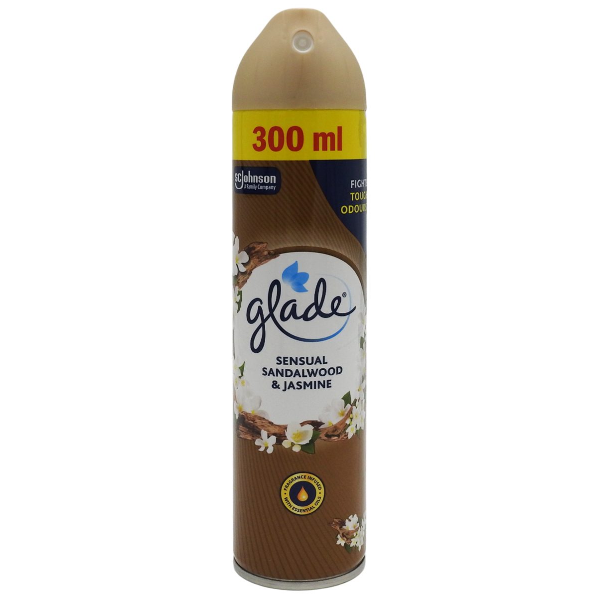Glade Spray de Cameră, Odorizant Aerosol, Parfum Lemn de Santal și Iasomie din Bali, 300 ml