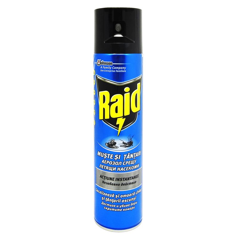 Raid Insecticid Anti-Tantari, Insecticid pentru Muște, 400 ml