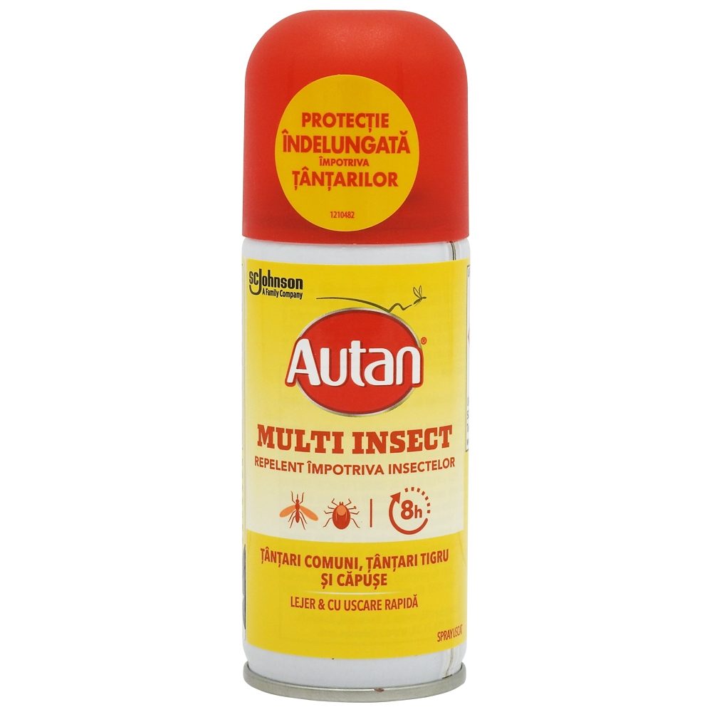 Autan Multi Insect Spray Repelent Împotriva Înțepăturilor De Tânțari Și Căpușe, Protecție De Lungă Durată, 100 ml