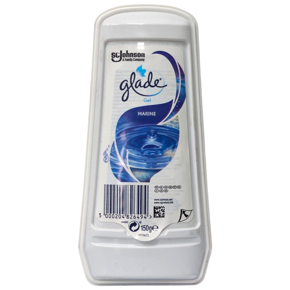 Odorizant de Camera Glade Solid, Gel Parfum Ocean Adventure, Aroma Proaspata, 150 g