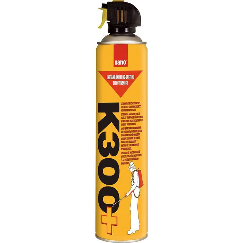 Sano K300 Insecticid Universal Pentru Gandaci Si Insecte Taratoare, Spray Cu Actionare Rapida, 630 ml