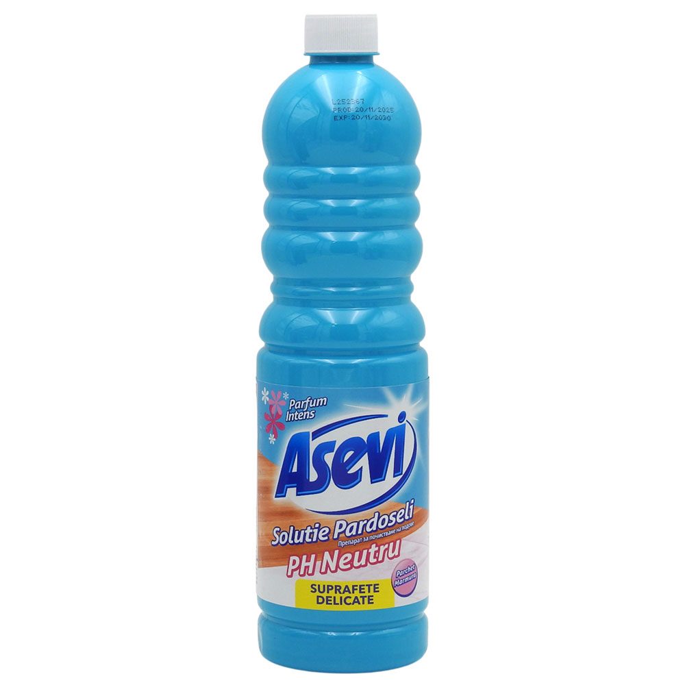 Detergent Pardoseli Asevi, Solutie Curatare cu PH Neutru, Parfum Intens, Toate Tipurile de Suprafete, 1 L
