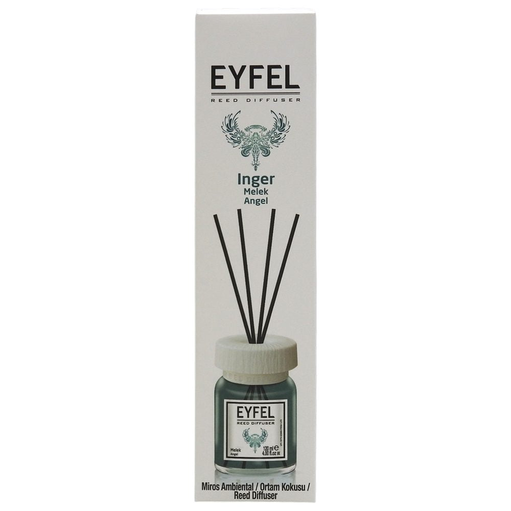 Eyfel Odorizant de Camera cu Difuzor de Parfum si Bete de Ratan, Aroma Inger, Recipient din Sticla, 120 ml