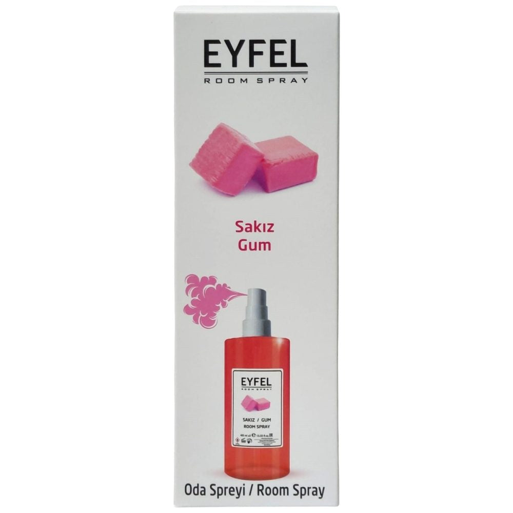 Eyfel Spray de Cameră cu Parfum de Gumă, Odorizant de Interior sub Formă de Pulverizator, 400 ml