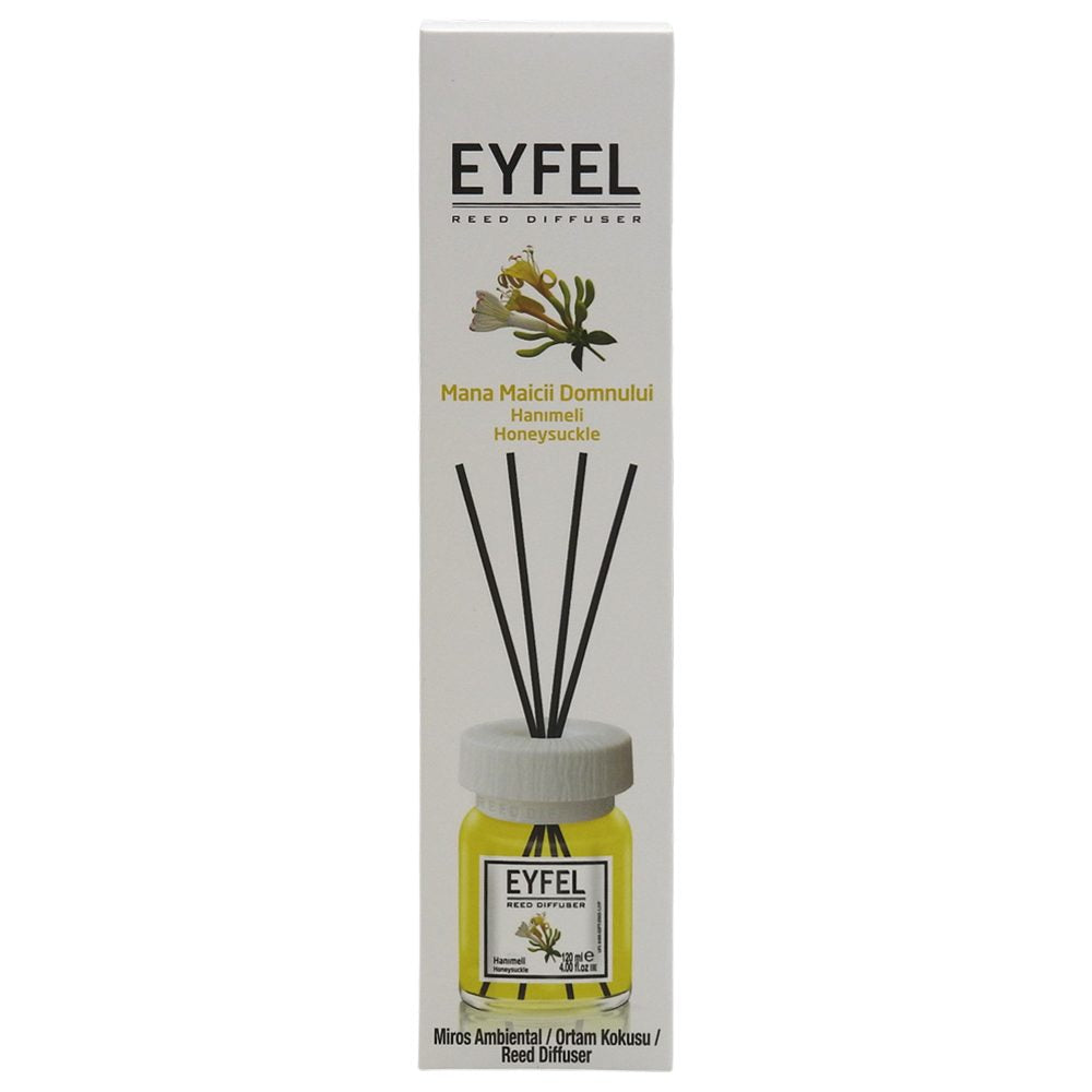 Odorizant Camera Eyfel cu Difuzor de Parfum si Bete de Bambus, Aroma Mana Maicii Domnului, Rezerva Lichida, 120 ml