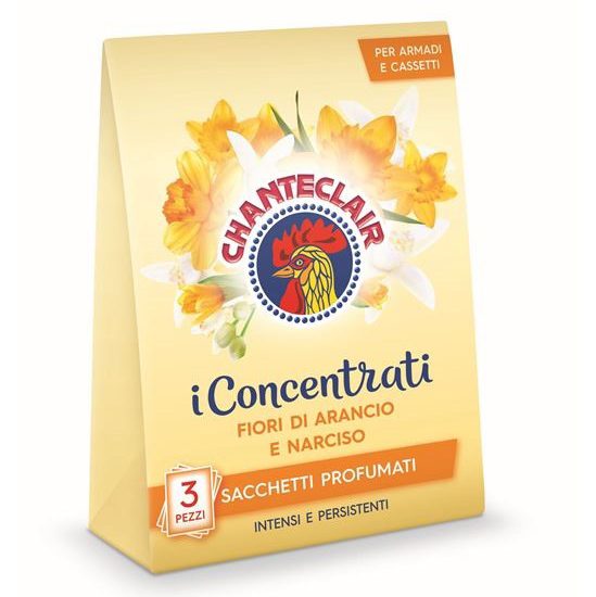 Chante Clair Odorizant Dulap și Sertare, Parfum Flori de Portocal, Carduri Parfumate cu Uleiuri Esențiale, 3 Bucăți
