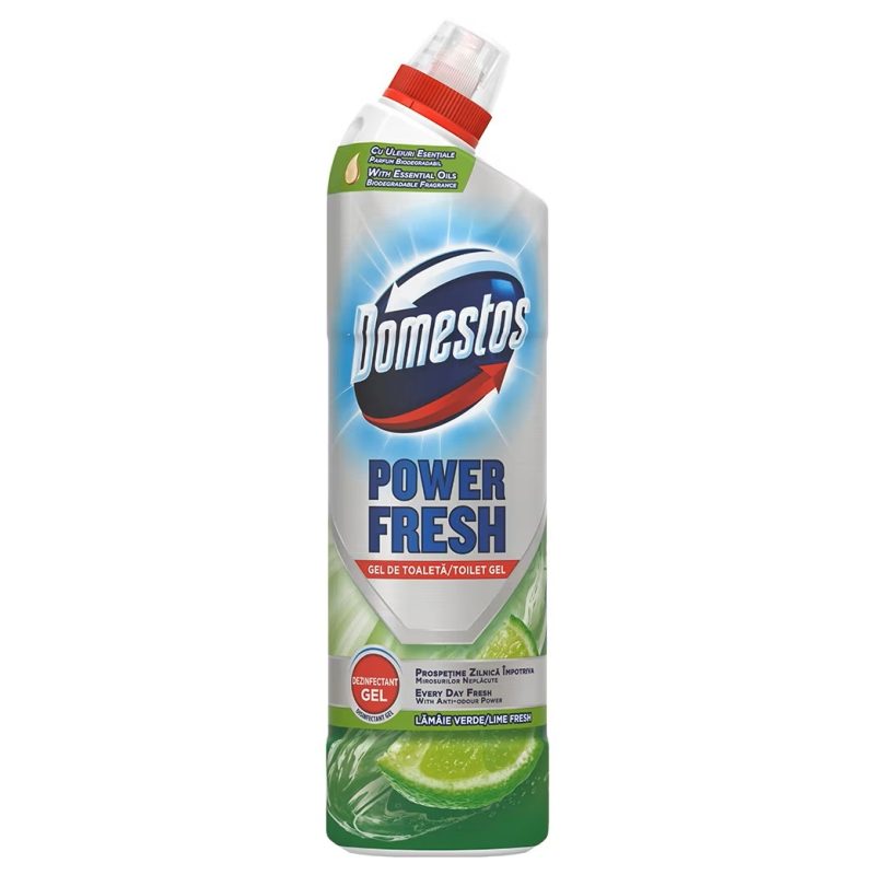 Domestos WC Lichid, Dezinfectant Pentru Toaletă, Efect Igienizant, Parfum Lime Fresh, 700 ml