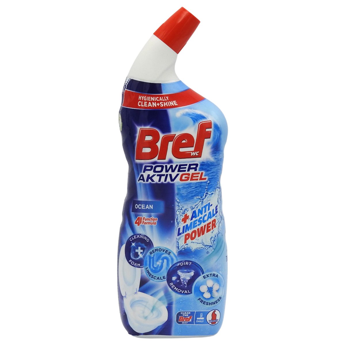Bref, Solutie Curatare WC Lichid, Dezinfectant Toaleta cu Parfum Ocean, Formula Gel pentru Igiena, 700 ml
