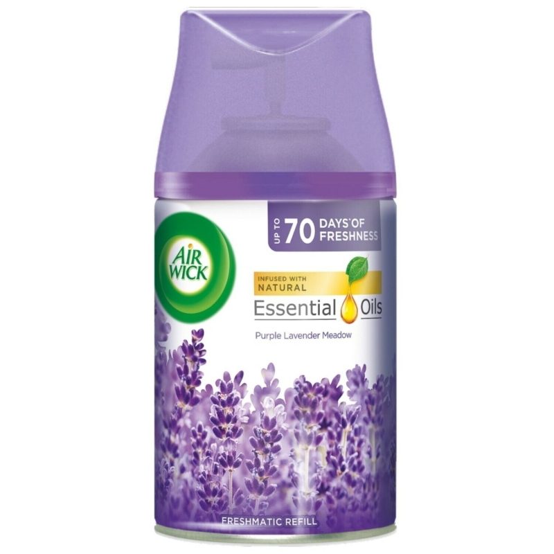 Air Wick Rezerva Odorizant Camera, Tehnologie Life Scents, Parfum de Lavanda si Musetel, Spray Automat, 250 ml