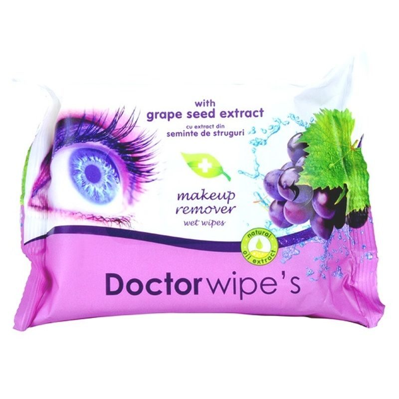 Doctor Șervețele Umede Demachiante cu Aloe Vera, Curățare Delicată și Hidratare, Material Textil Moale, Pachet 20 Bucăți
