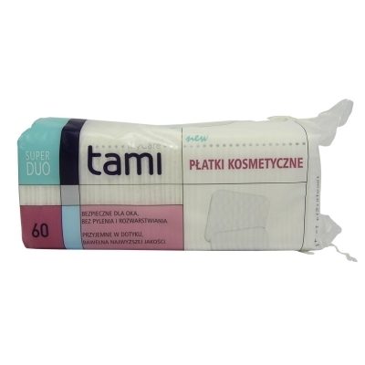 Tami Dischete Demachiante din Bumbac, Textura Moale pentru Curatare Faciala, 60 Bucati