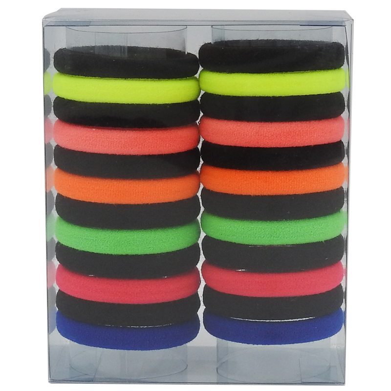 Kiera Set 24 Elastice pentru Par, Accesorii Coafat Fara Metal, Textura Elastica Rezistenta, Multicolor, 24 Bucati