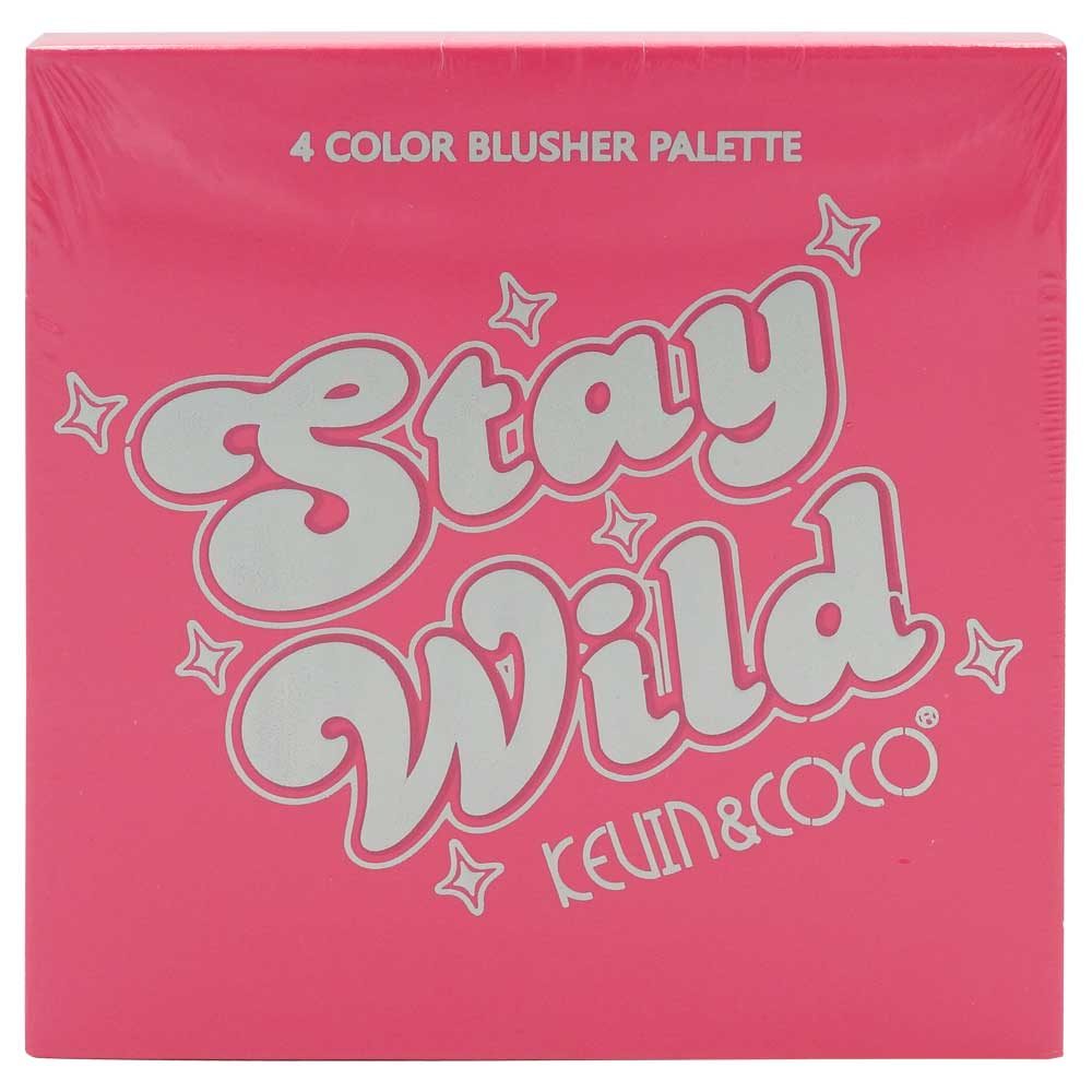 Kevin&Coco Paleta de Blush Stay Wild, Fard de Obraz Pigmentat, 4 Culori, 12.2 x 12.2 x 0.9 cm