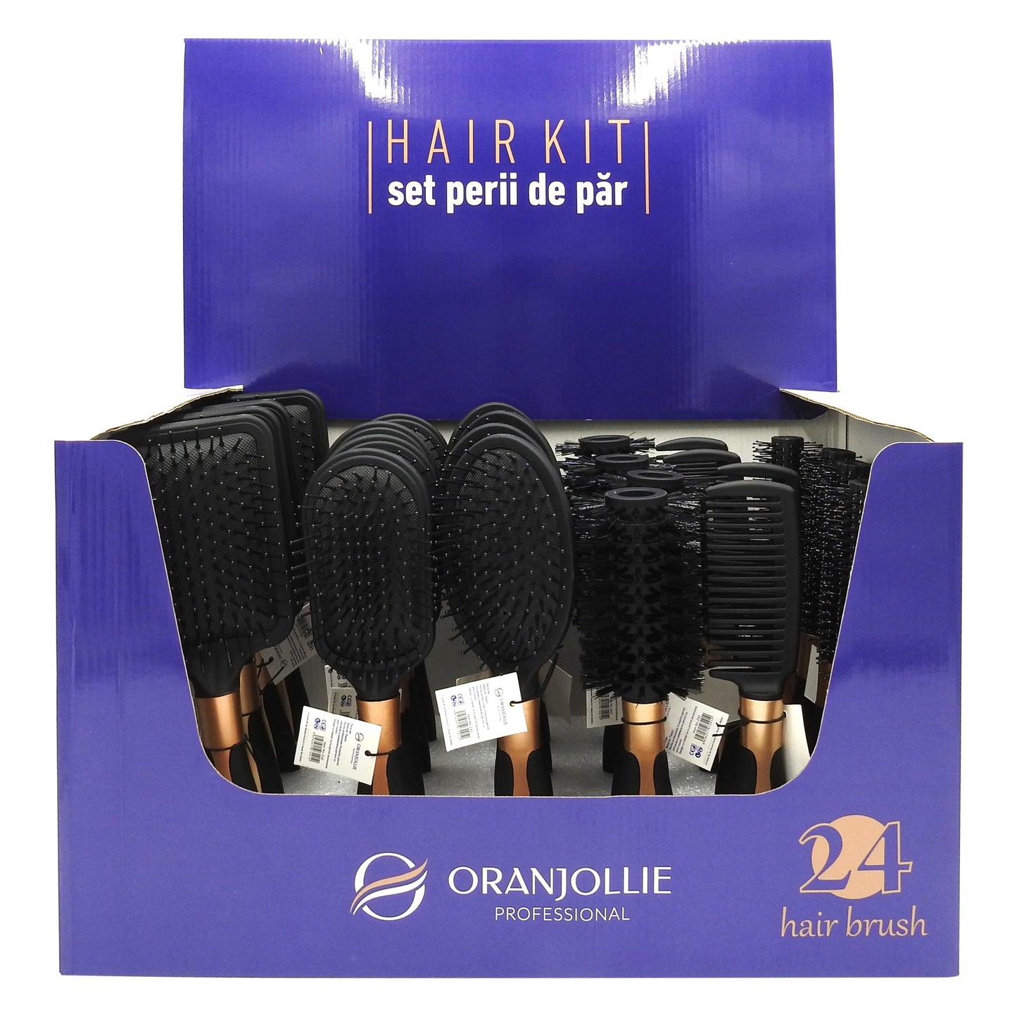 Oranjollie Perie de Par Profesionala pentru Descurcare si Coafat, Design Ergonomic, Peri Flexibili, Diverse Modele si Culori, 1 Bucata