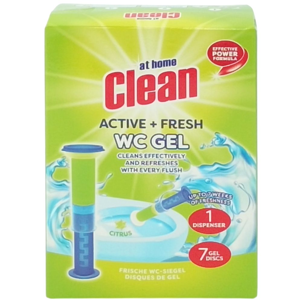 At Home Clean Active Fresh Gel Curățare WC, Formulă Igienizantă cu Parfum de Citrice, 30 ml