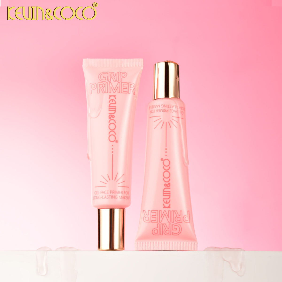 Baza pentru Machiaj Kevin&Coco, Primer Netezire Ten si Estompare Pori, Fixare de Lunga Durata, Textura Fina, Transparent, 38.7 g, Roz