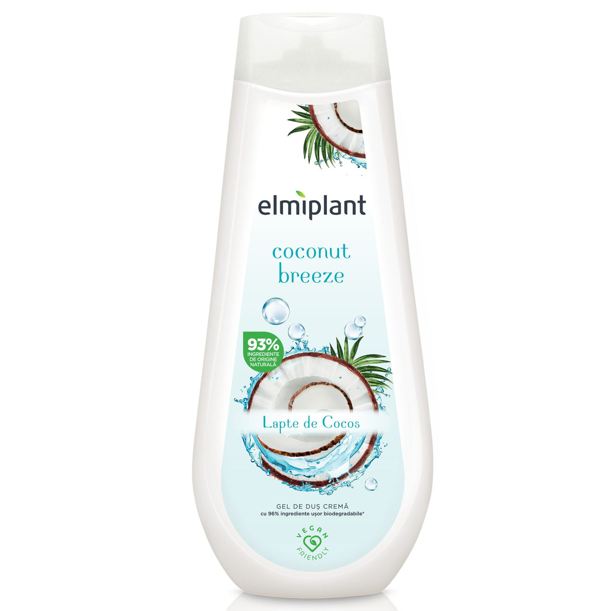 Elmiplant Gel de Dus Crema, Hidratant si Catifelant cu Aroma de Cocos, Coconut Breeze, 750 ml