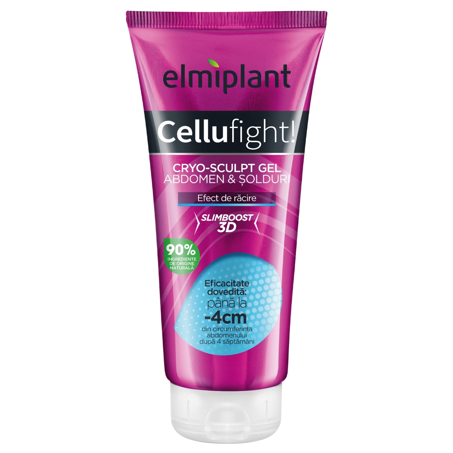 Elmiplant Cellufight Cryo Sculp, Gel Anticelulitic cu Efect de Racire si Sculptare, Formula Tonifianta, 200 ml