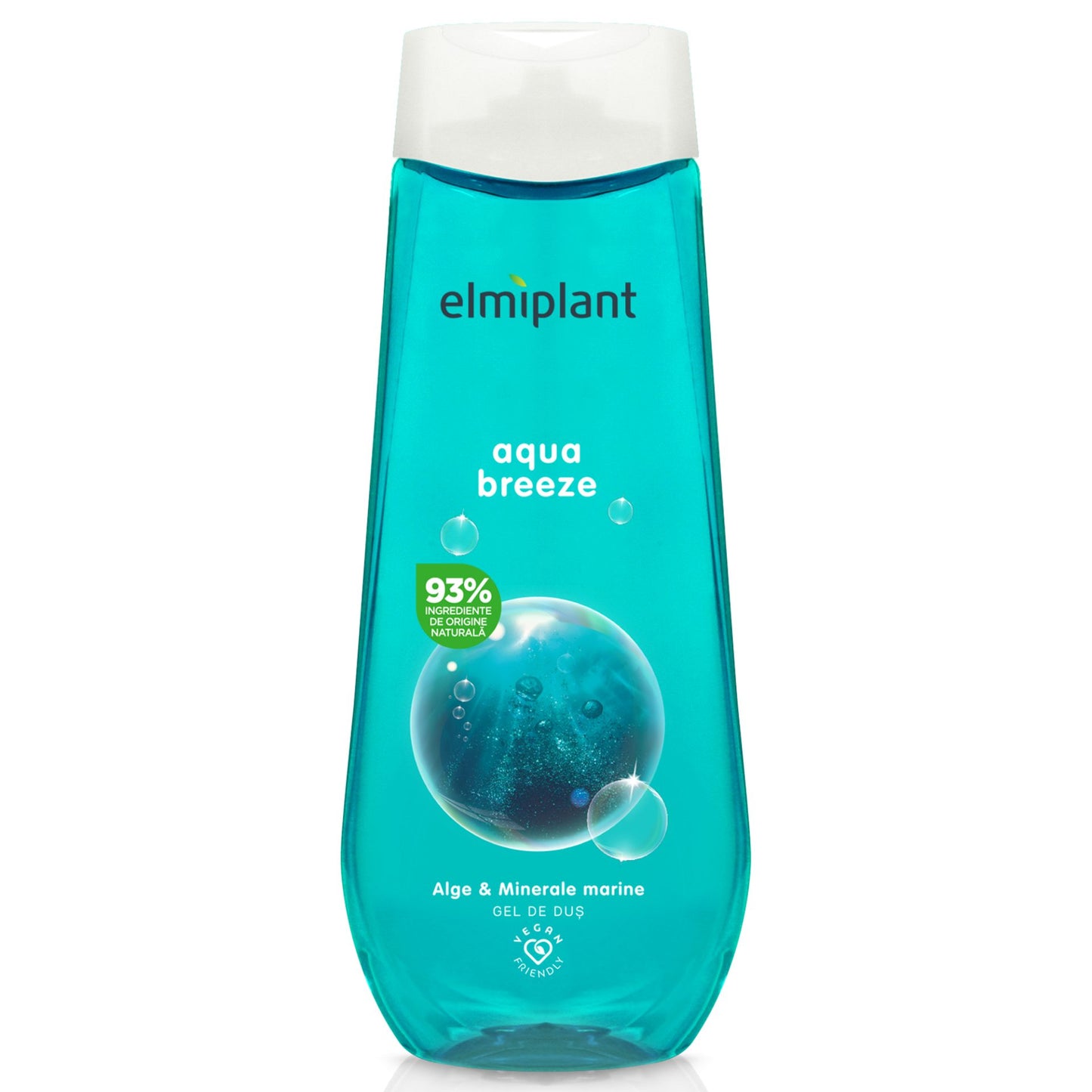 Elmiplant Gel de Dus Aqua Breeze, Curatare Revigoranta cu Alge si Minerale Marine, Formula Hidratanta, 400 ml