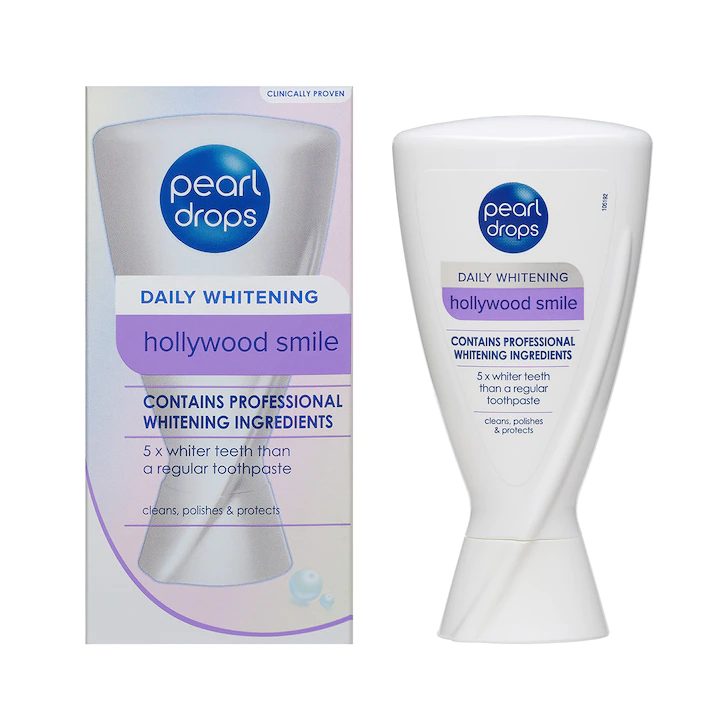 Pearl Drops Pasta de Dinti pentru Albire Profesionala, Hollywood Smile, Protectie Smalt si Stralucire, 50 ml