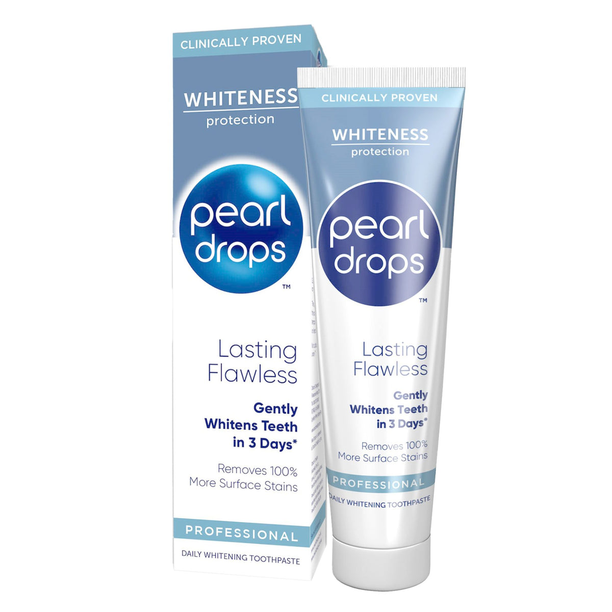 Pearl Drops, Pastă de Dinți Lasting Flawless, Albire Profesională și Protecție Avansată, Îndepărtare Pete, 75 ml