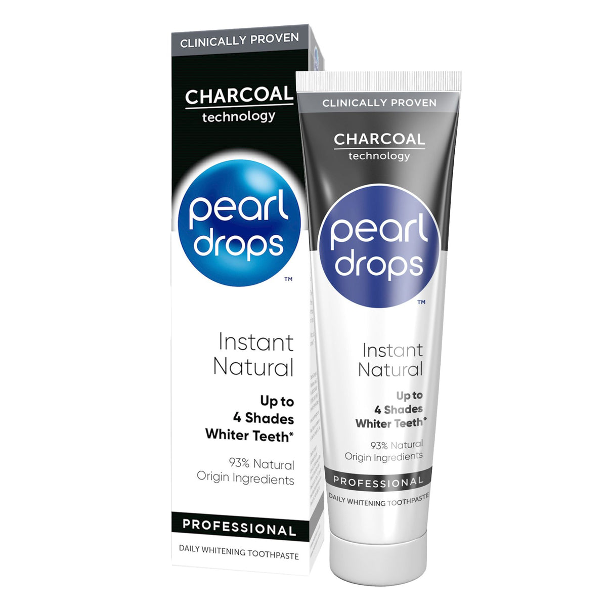 Pearl Drops Pastă de Dinți Instant Natural, Efect de Albire Imediată și Protecție Smalț, Formulă cu Ingrediente Naturale, 75 ml