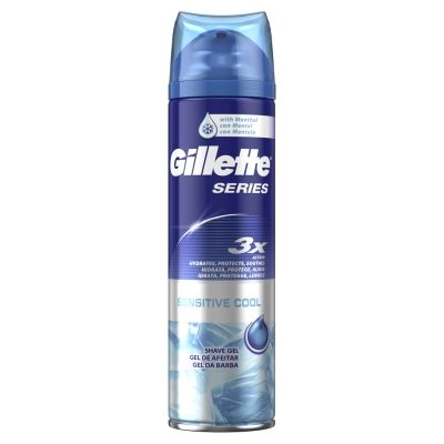 Gel de Ras Gillette Series Sensitive Cool, Efect de Răcorire, Pentru Piele Sensibilă, 200 ml