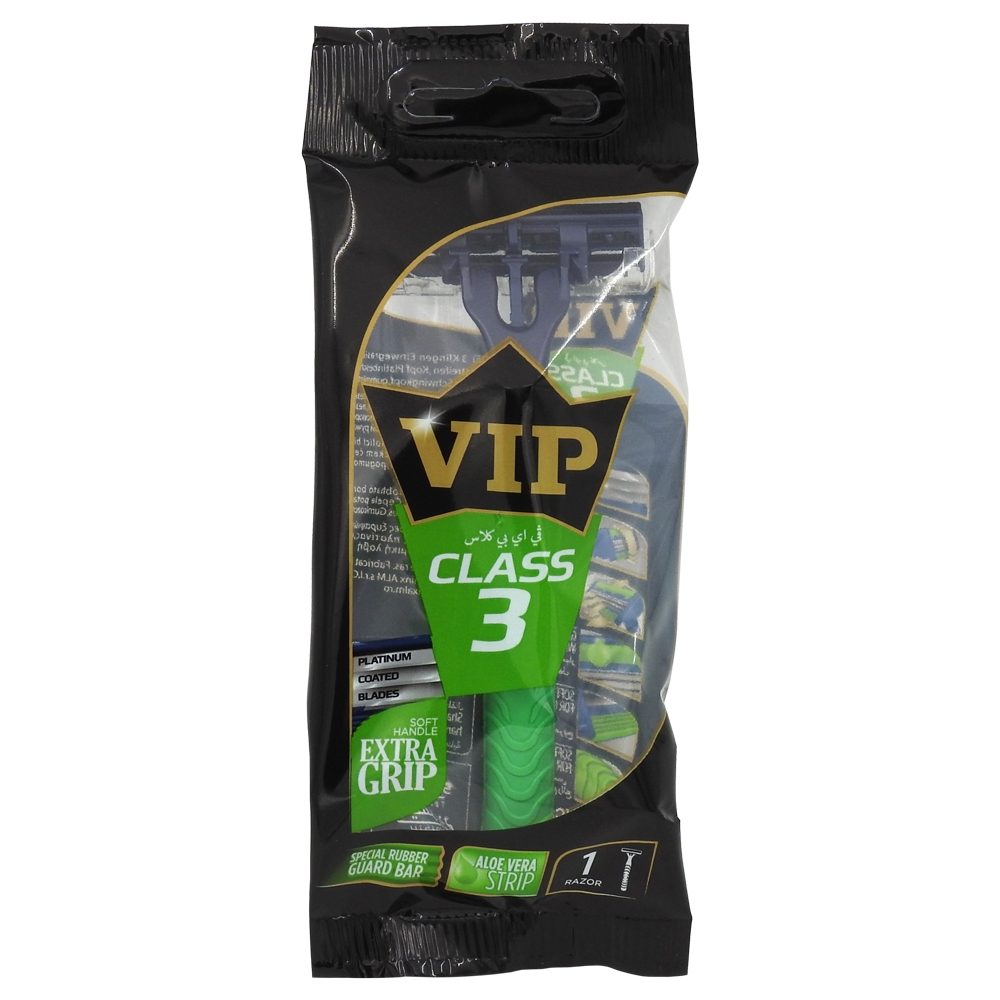 Aparat de Ras Vip Man 3 Premium Class, Rezerve cu Banda Aloe Vera, Maner Ergonomic, Set 1 Bucata