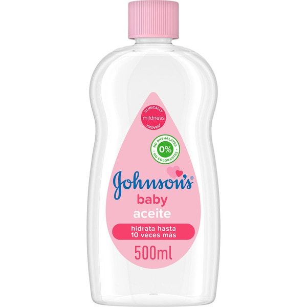 Johnson's Baby Ulei de Corp pentru Piele Delicată, Hidratare 24 Ore, Hipoalergenic, 500 ml, Roz