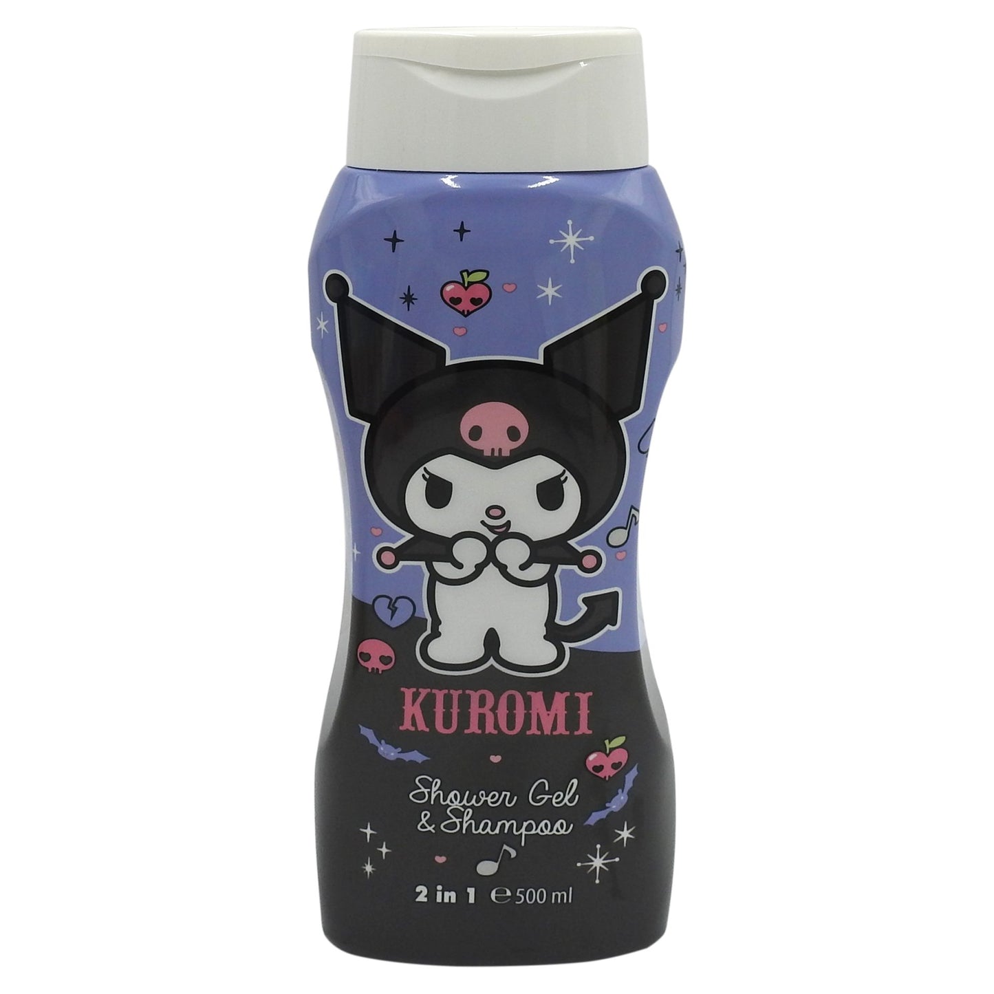 Kuromi Șampon și Gel de Duș 2 în 1 pentru Copii, Formulă Delicată, Recipient cu Pompiță, 500 ml