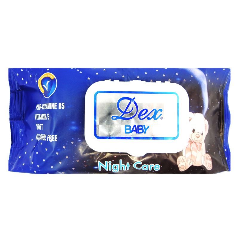 Dex Servetele Umede, Ingrijire Nocturna Pentru Bebelusi, Formula Delicata, 72 Bucati