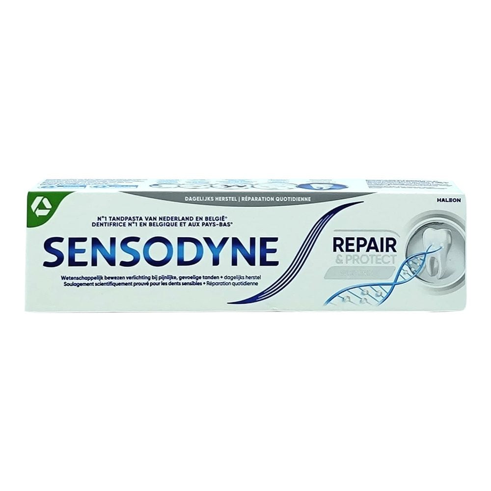 Sensodyne Repair & Protect Whitening, Pasta de Dinti cu Fluorura de Staniu pentru Reparare si Albire, 75 ml