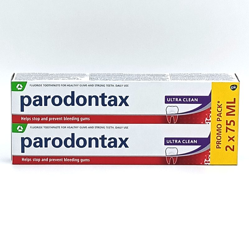 Parodontax Pasta de Dinti Ultra Clean pentru Sanatatea Gingivala, Pachet 2 x 75 ml