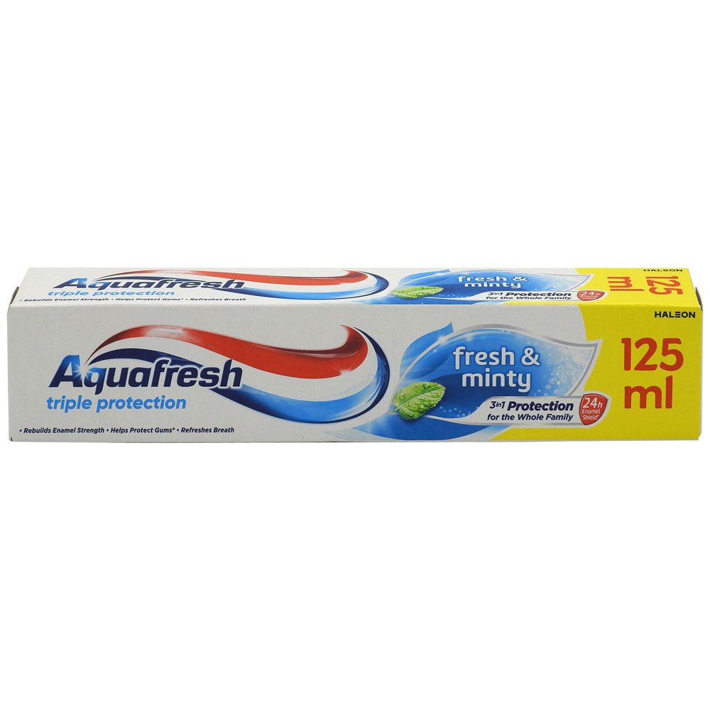 Aquafresh Pasta de Dinti, Protectie Tripla, Prospetime Fresh Minty, Tub 125 ml