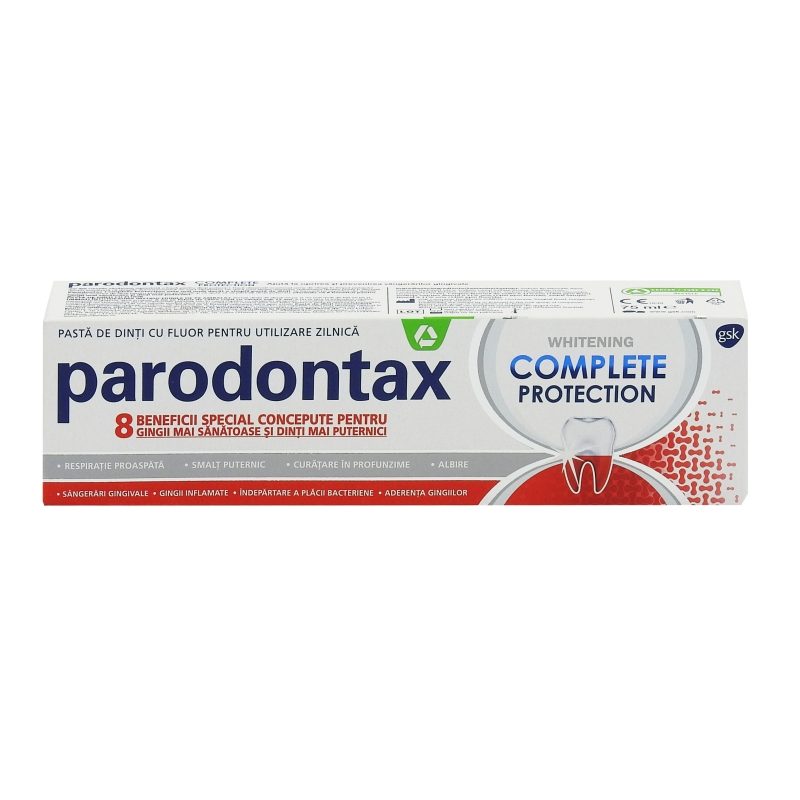 Pasta de Dinti Parodontax Complete Protection Whitening, Ingrijire Gingi si Albire, 75 ml
