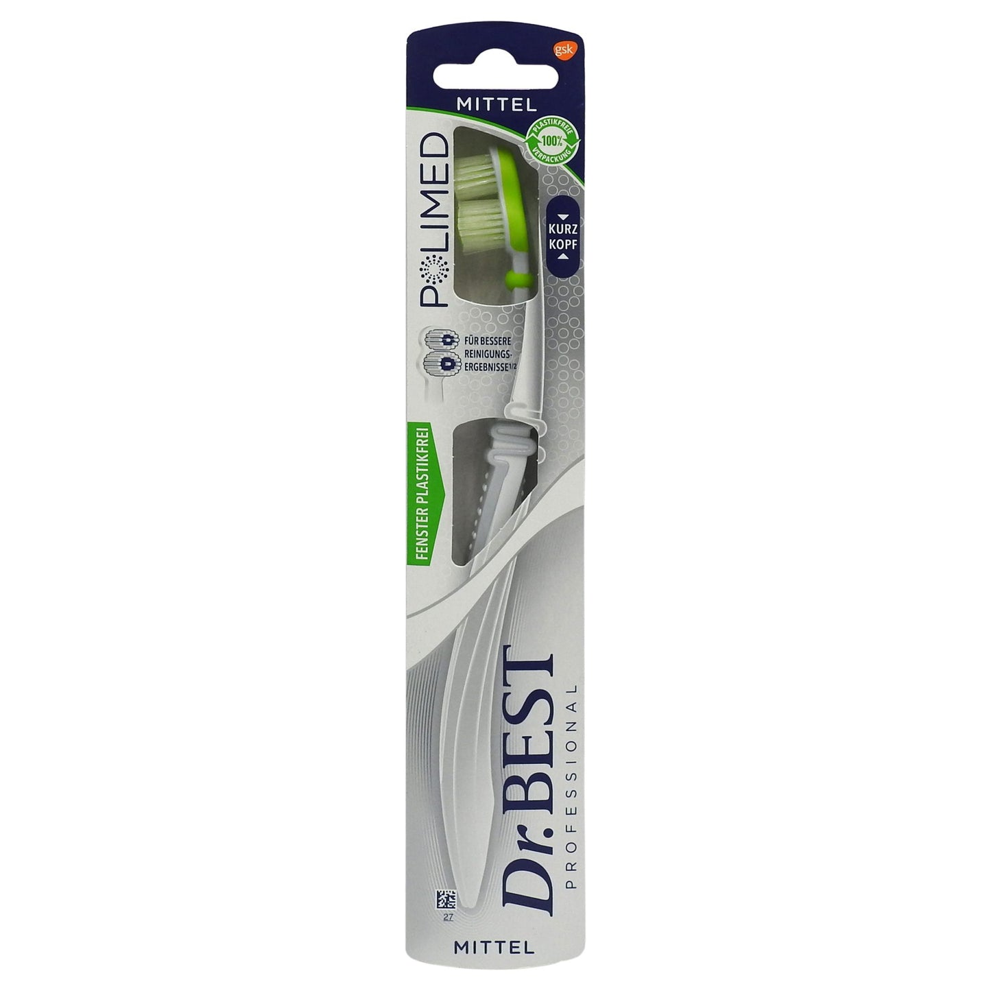 Dr. Best Professional Polimed, Periuta de Dinti, Actiune Curatare Avansata, Peri de Duritate Medie, 1 Bucata, Multicolor