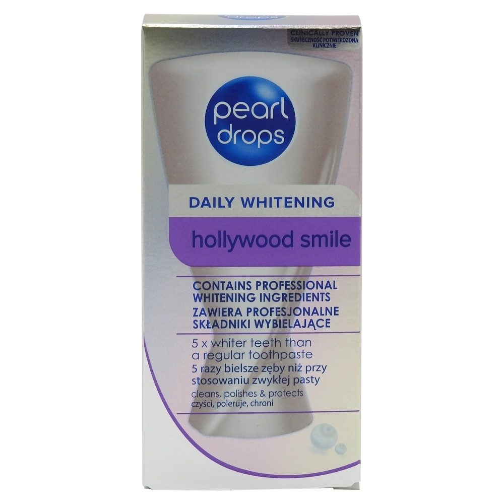 Pearl Drops Pasta de Dinti pentru Albire Profesionala, Hollywood Smile, Protectie Smalt si Stralucire, 50 ml