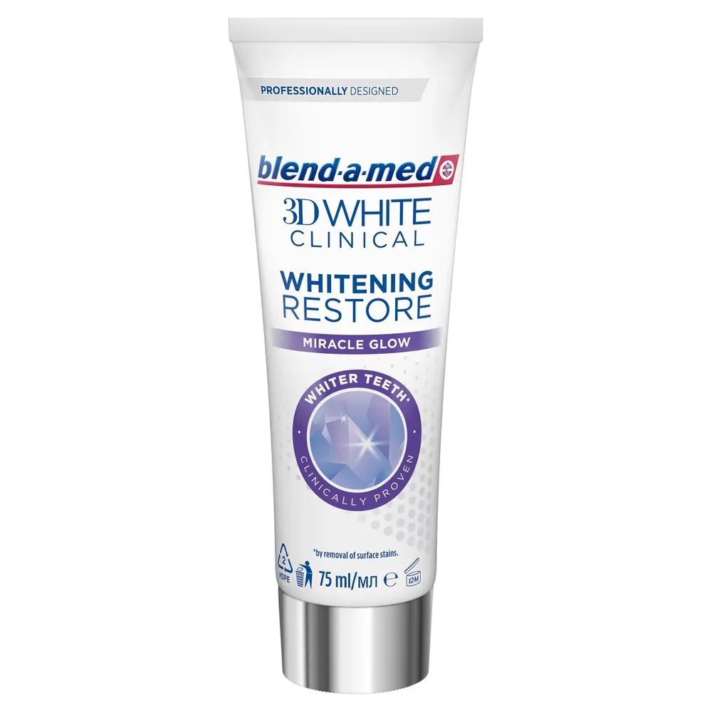 Blend-a-Med Pasta de Dinti, 3D White Whitening Restore, Tehnologie Albire Avansata, 75 ml